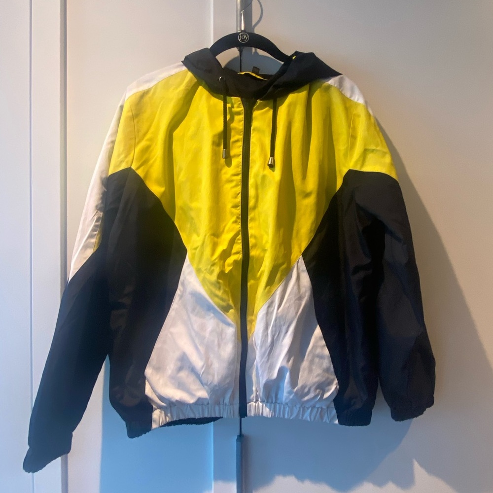 Topshop color block rain jacket